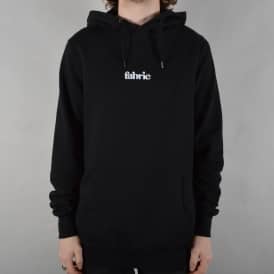 1734 Centre Embroidered Pullover Hoodie - Black