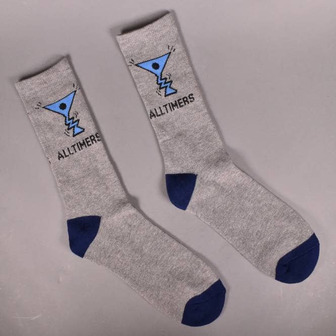 Alltimers Action Logo Socks - Grey/Navy