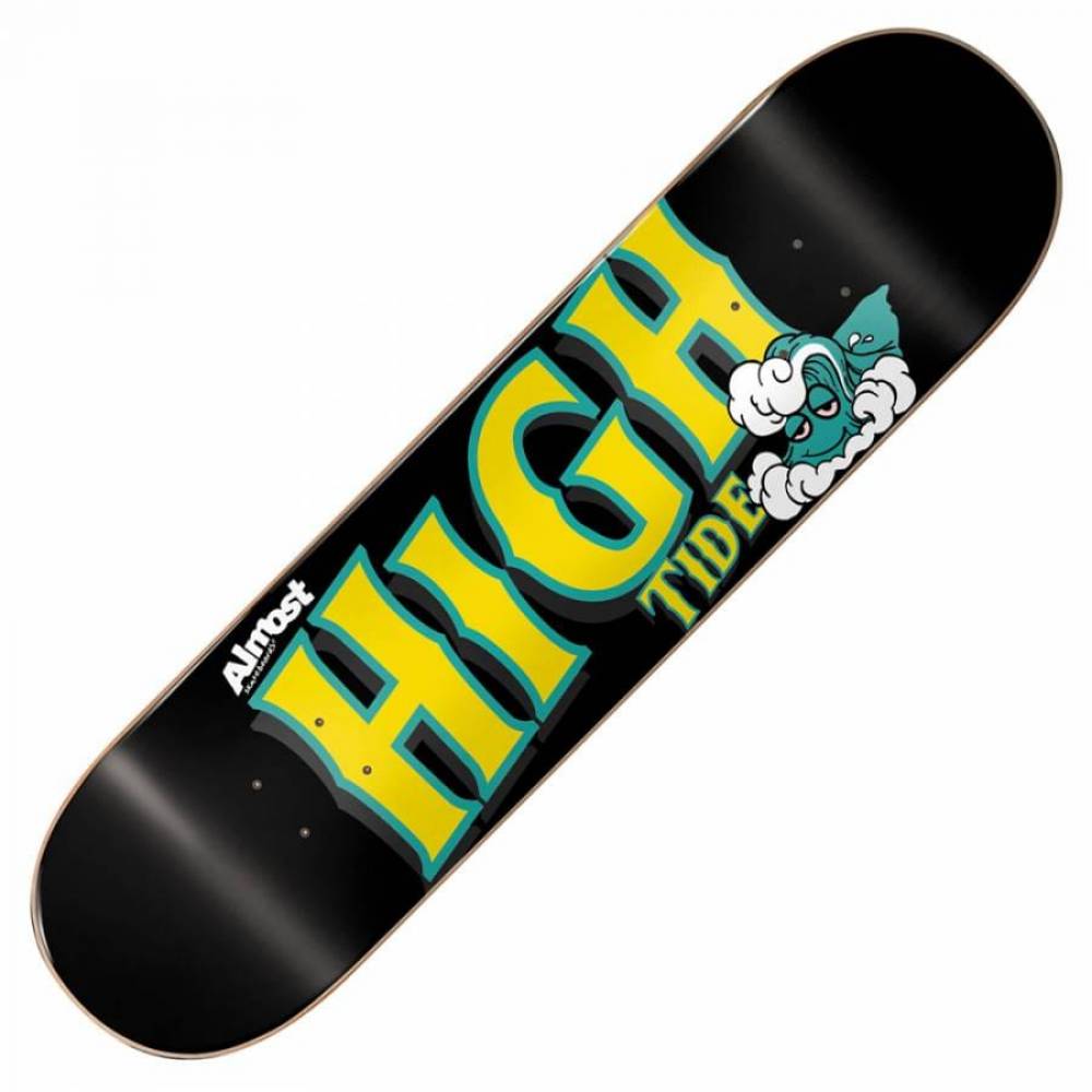 Almost Skateboards Almost High Tide Life Black Skateboard Deck 8.0 ...