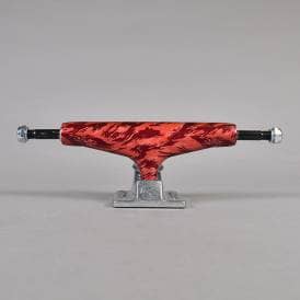 Aluminum Camo (Red/Raw) 5.25 Skateboard Trucks - 8.0''