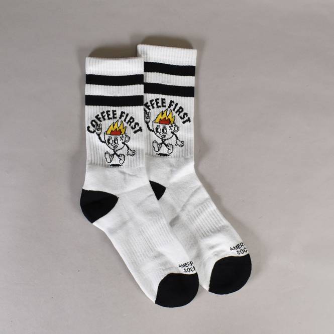 American Socks Coffee First Socks - White