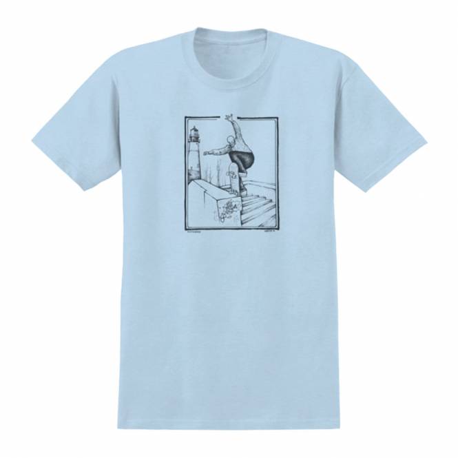 Antihero Skateboards Ba Lance Skate T-Shirt - Heather Light Blue/Black