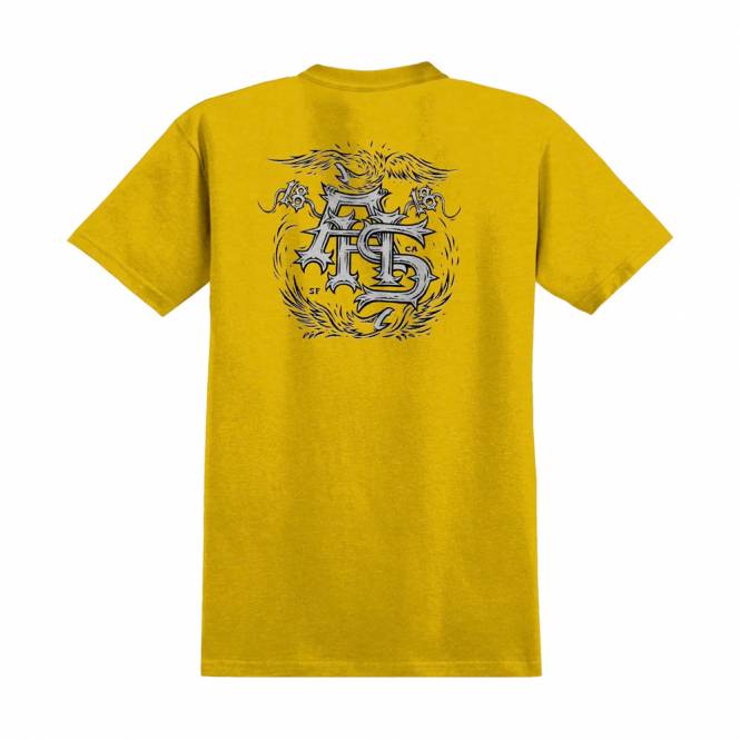 Antihero Skateboards Customs Skate T-Shirt - Heather Mustard