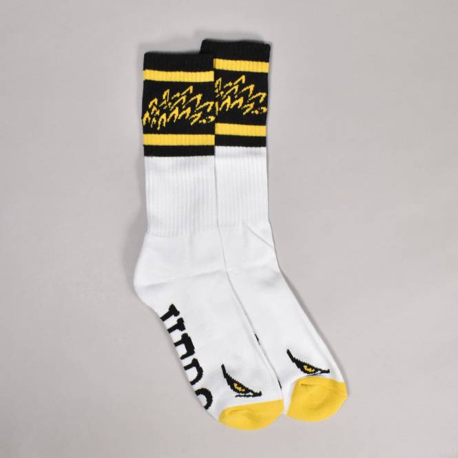 Antihero Skateboards Eagle Socks - White/Black/Yellow