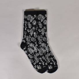 Artificial Scribble Sock - Black