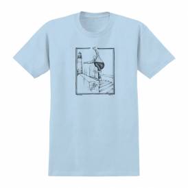 Ba Lance Skate T-Shirt - Heather Light Blue/Black