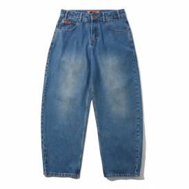 Baggy Denim Jeans - Distressed Indigo