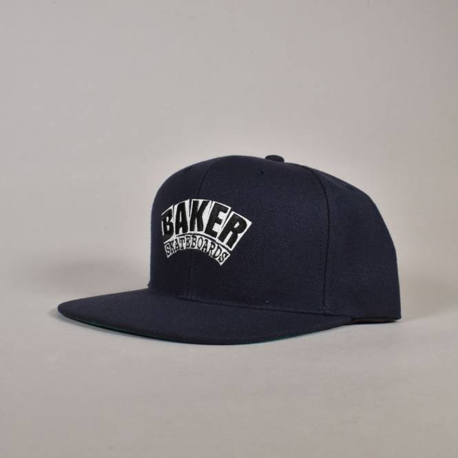 Baker Skateboards Arch Logo Snapback Cap - Navy