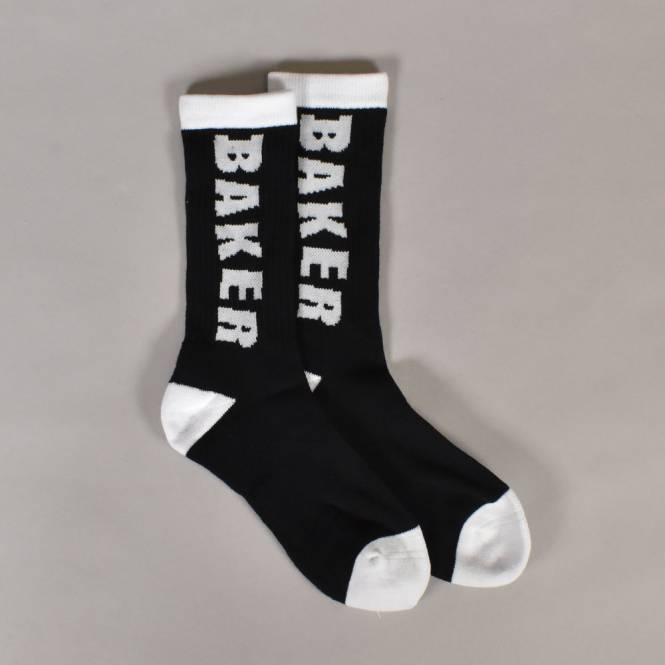 Baker Skateboards Black Letters Socks - Black