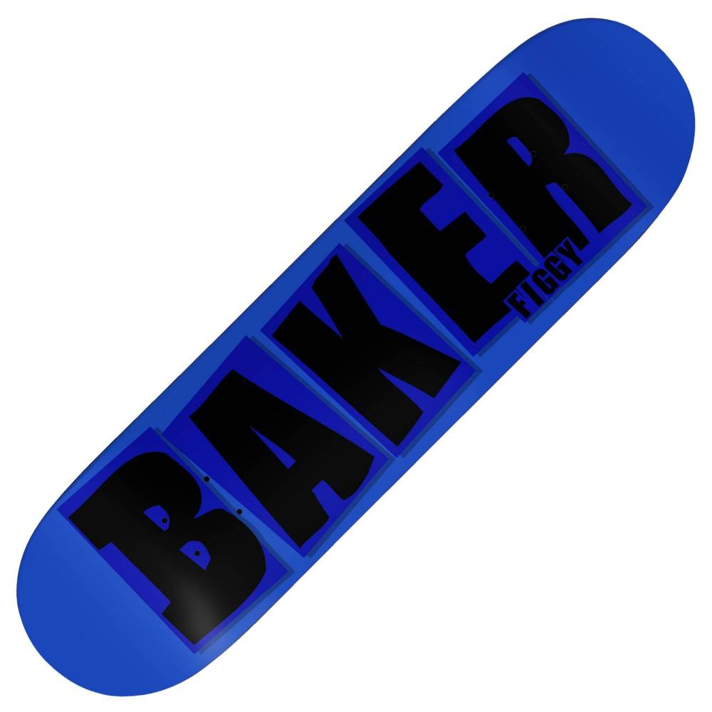 Baker Skateboards Figgy Brand Name (Black/Blue) B2 Squared