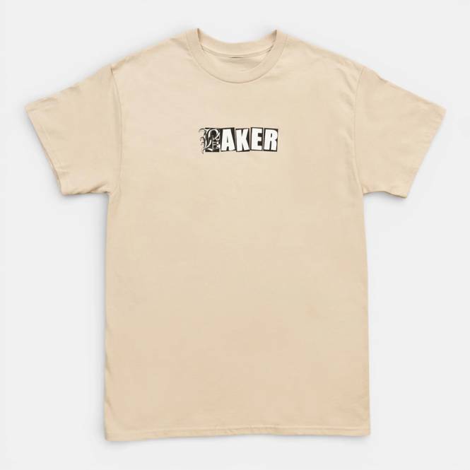 Baker Skateboards Old E Skate T-Shirt - Sand