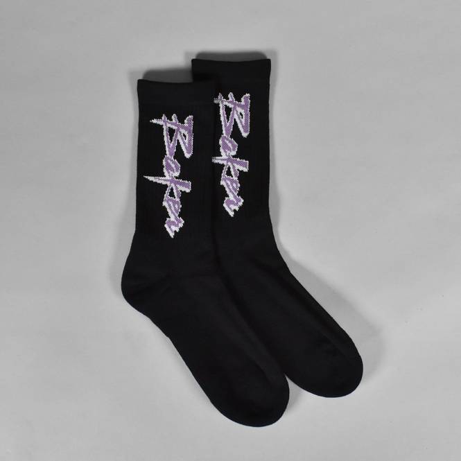 Baker Skateboards Purple Pain Socks - Black