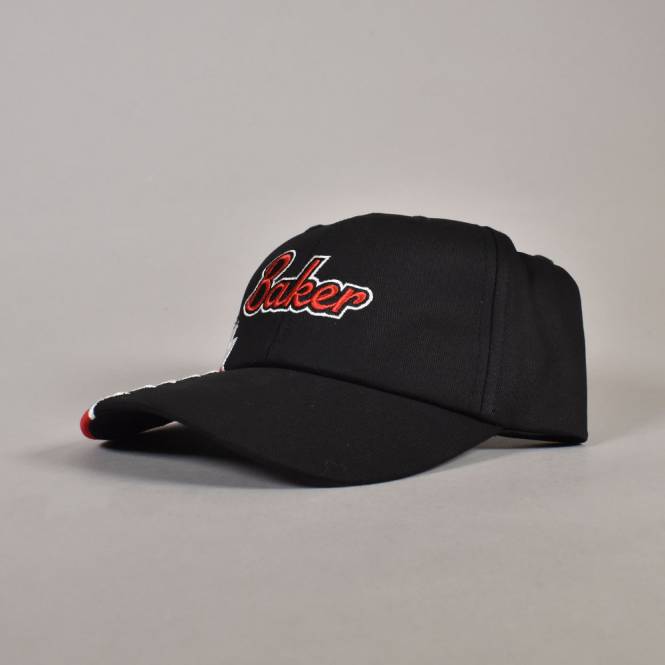 Baker Skateboards Snap On Snapback Cap - Black/Red