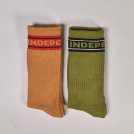 Bar Logo (2 Pack) Socks - Sand/Army