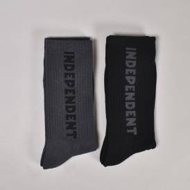Baseline (2 Pack) Socks - Black/Charcoal
