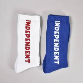 Baseline (2 Pack) Socks - White & Navy