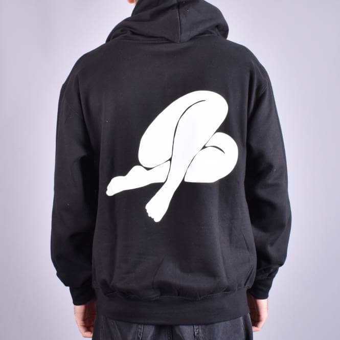 Becky Factory Legs Pullover Hoodie - Black
