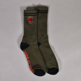 Bighead Fill Emb Socks - Olive/Black/Red