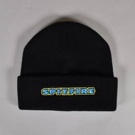 Bighead Mushroom Script Beanie - Black/Blue/Yellow