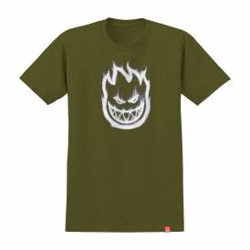 Bighead Smoke Skate T-Shirt - Military Green/White