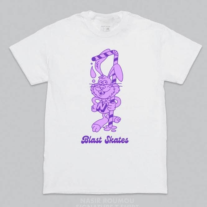 Blast Skateboards Nasir Roumou Signature Skate T-Shirt - White