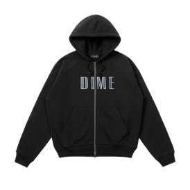 Blocks Zip Hood - Black