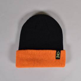 Bonehead Label Shoreman Beanie - Orange/Black