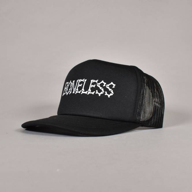 Boneless Pads Bones Logo Snapback Trucker Cap - Black