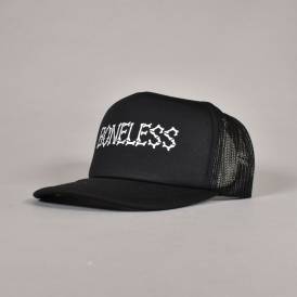 Bones Logo Snapback Trucker Cap - Black