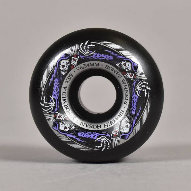 Bones Wheels Braden Hoban 'Reaper' 99A X-Formula V6 Wide-Cut Skateboard Wheels 54mm