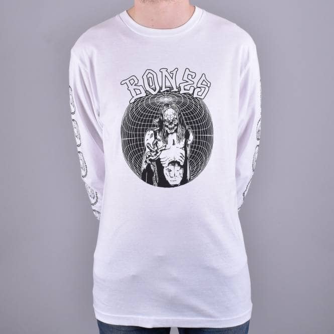 Bones Wheels Nightmare Longsleeve T-Shirt - White