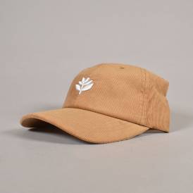 Bossed Cord 6p Strapback Cap - Beige