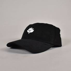 Bossed Cord 6p Strapback Cap - Black