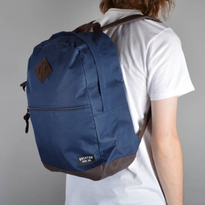 Brixton Carson Backpack - Navy/Brown - ACCESSORIES from Native Skate ...