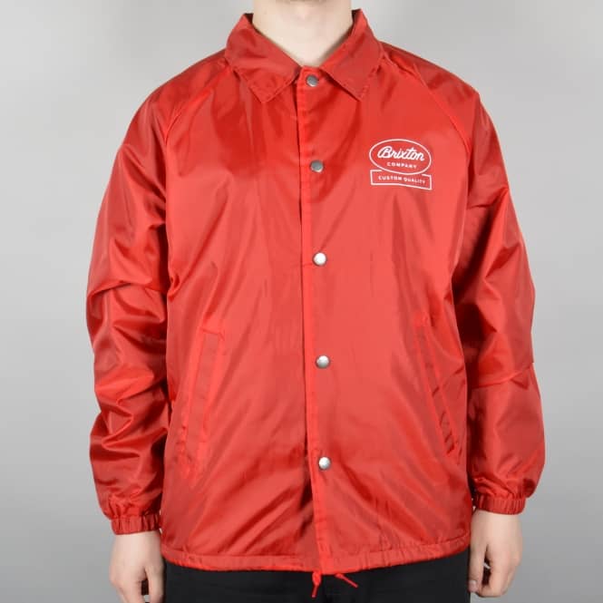 Brixton Dale Windbreaker Jacket - Red/White