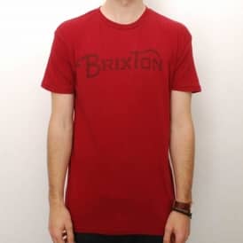 Brixton Dex Premium Skate T-Shirt Red