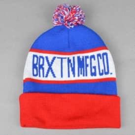 Brixton Fairmont Pom Pom Beanie - Royal/Red
