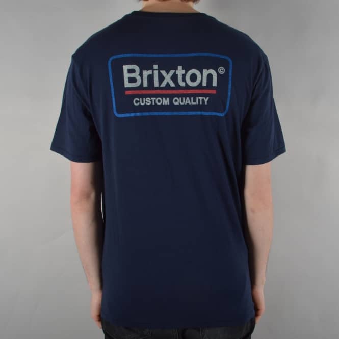 Brixton Palmer Short Sleeve Premium T-Shirt - Navy