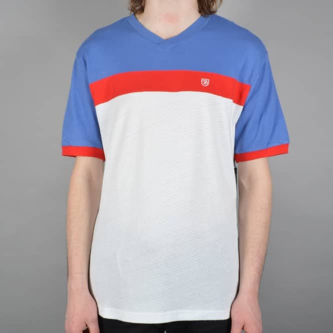 Brixton Substance Short Sleeve Knited Tee - White/Royal