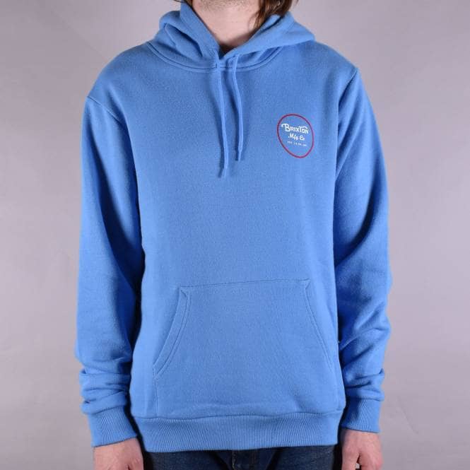 Brixton Wheeler 3 Pullover Hoodie - Washed Royal