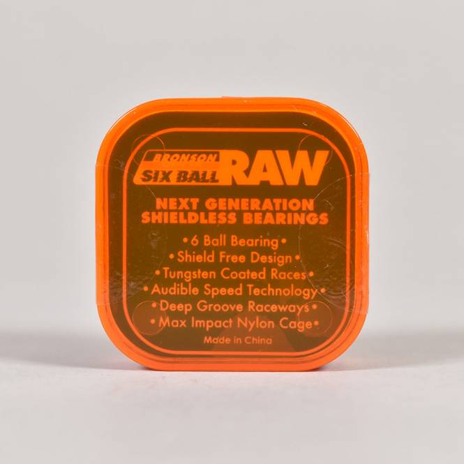 Bronson Speed Co. Raw 6 Ball Skateboard Bearings
