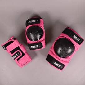 Bullet Junior Skateboard Pad Set - Pink