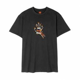 Burnt Bone Hand Skate T-Shirt  - Black