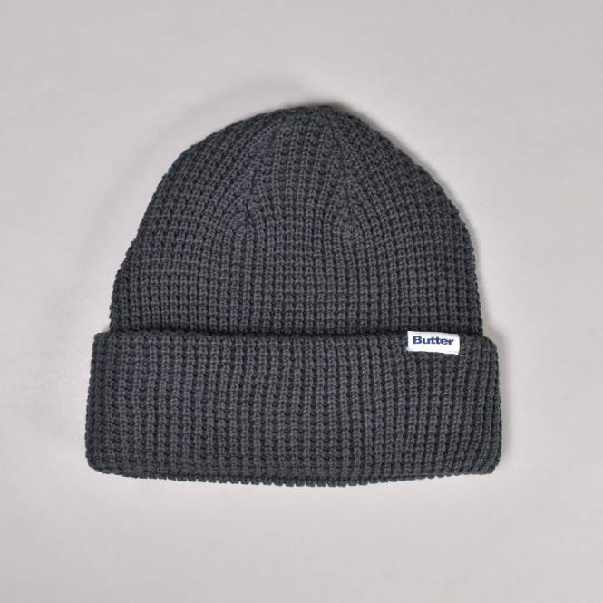 Butter Goods Distress Waffle Beanie - Grey