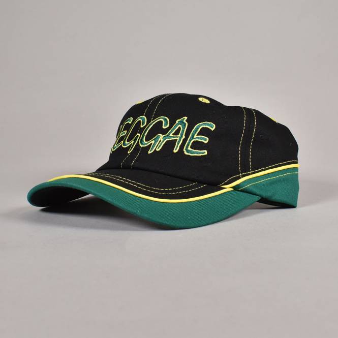 Butter Goods Dub 6 Panel Strapback Cap - Black/Green
