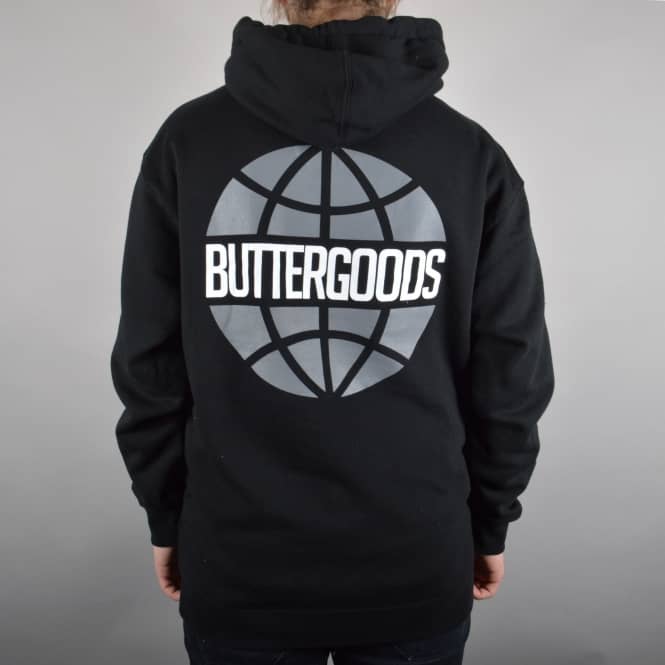 Butter Goods Shade Worldwide Logo Pullover Hoodie - Black
