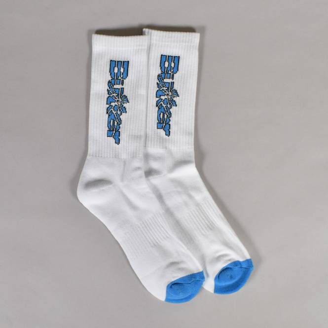 Butter Goods Smashed Logo Socks - White