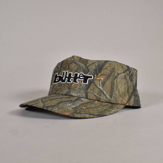 Butter Goods Warped 5 Panel Snapback Cap - Forest Camo