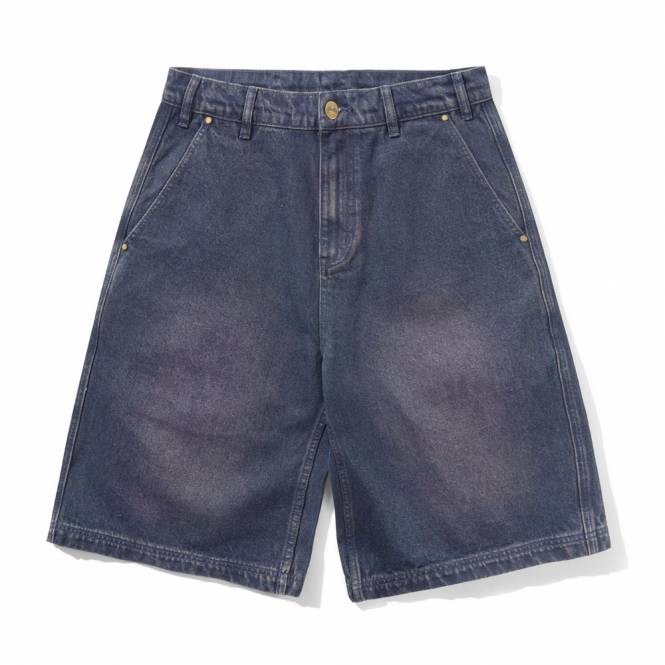 Butter Goods Work Shorts - Distressed Tinted Indigo
