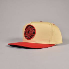 Classic '87 Swirl Patch Snapback Cap - Tan/Red/Black